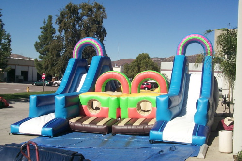 Inflatable Interactive Games double obstacle course